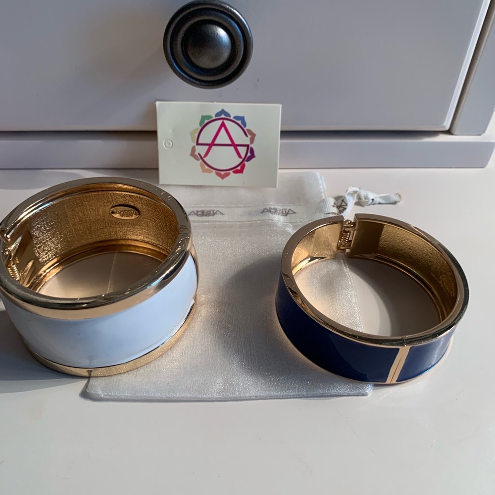 Amrita Singh Enamel Hinged Cuff Duo